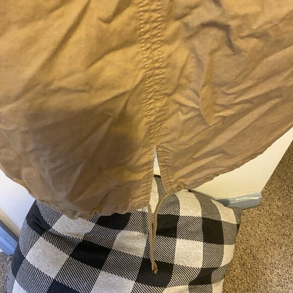 THREAD & SUPPLY Women L Utility Jacket Barn Chore Coat Khaki Fleece Lining Zip - Picture 10 of 14